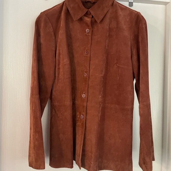 Massini Women's Tan Suede Leather Jacket - Picture 1 of 5